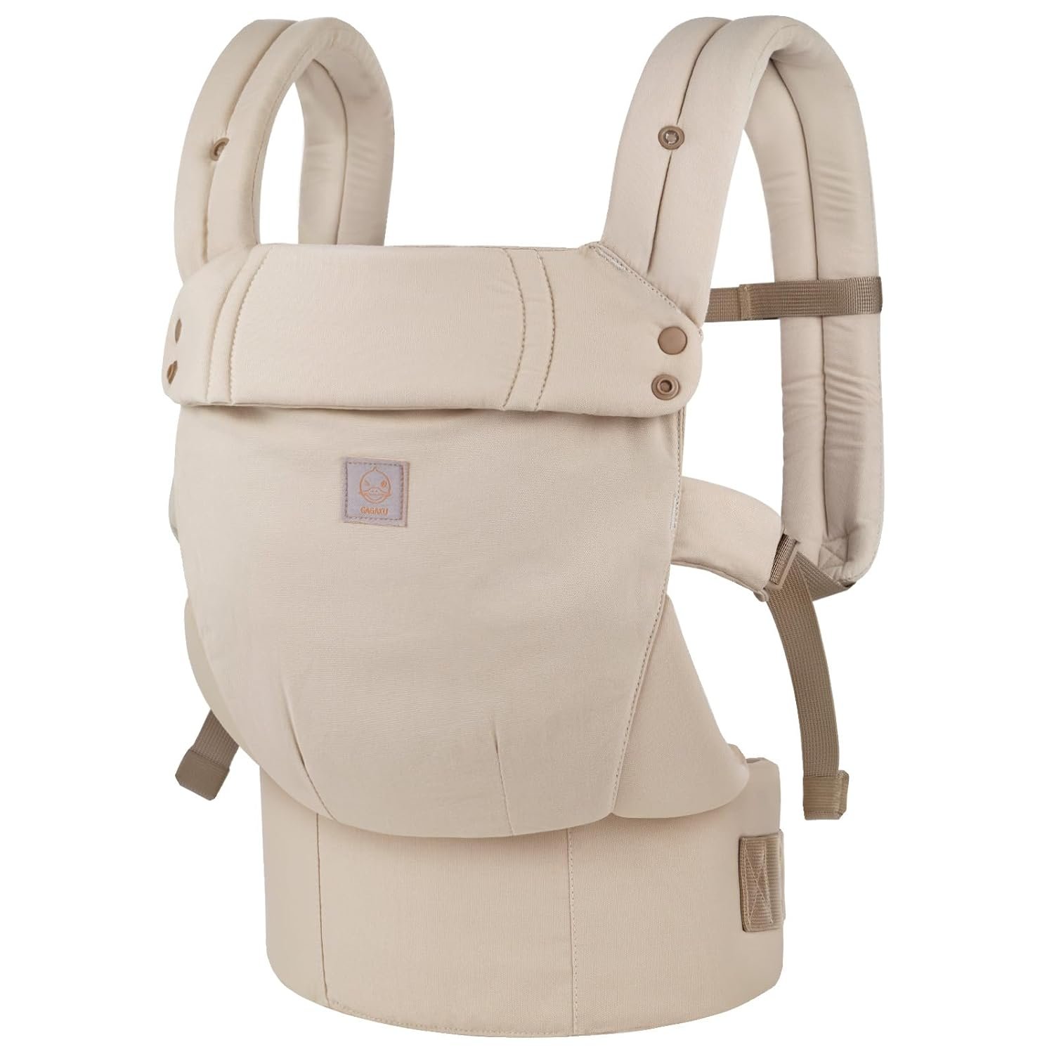 GAGAKU Baby Carrier, Lightweight Ergonomic Toddler Carrier for 7-33lbs, Soft Breathable 4-in-1 Carrier with Head Support, Easy to Wear, Hands-Free Comfort, Khaki