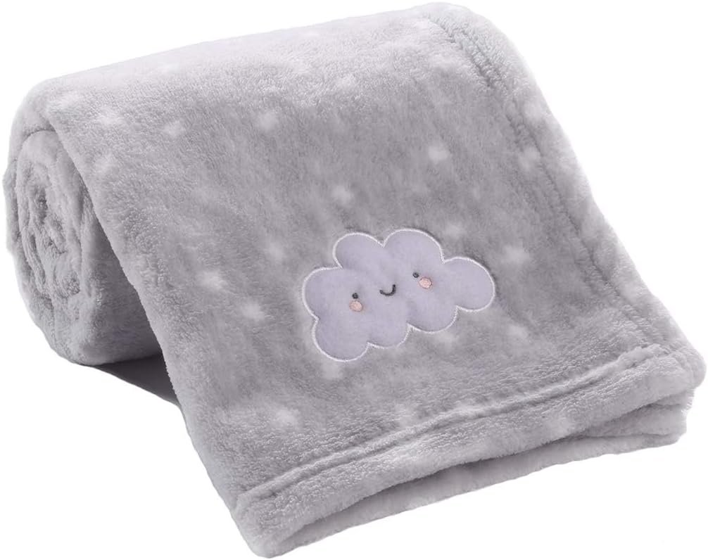 CREVENT 30”X40” Cute Cozy Fluffy Warm Baby Blanket for Boys Infants Toddlers’ Bedding Crib Cot Stroller, Baby Shower Birthday Newborn’s Gift – Grey Cloud