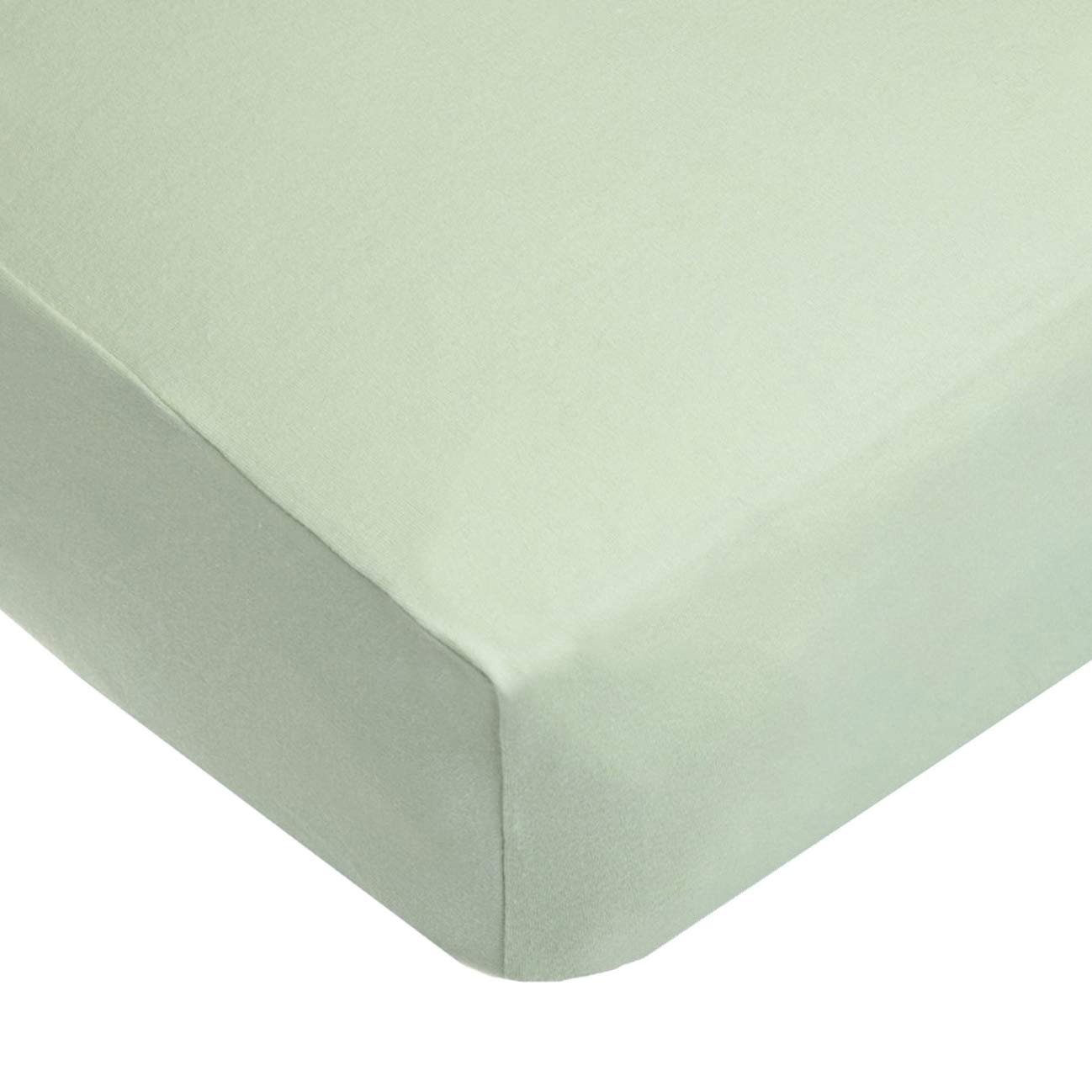 TL Care 100% Natural Cotton Fitted Crib Sheet 52″ x 28″ – Soft, Breathable, Hypoallergenic & Gentle Toddler Bed Sheet, Celery, Neutral for Boys & Girls