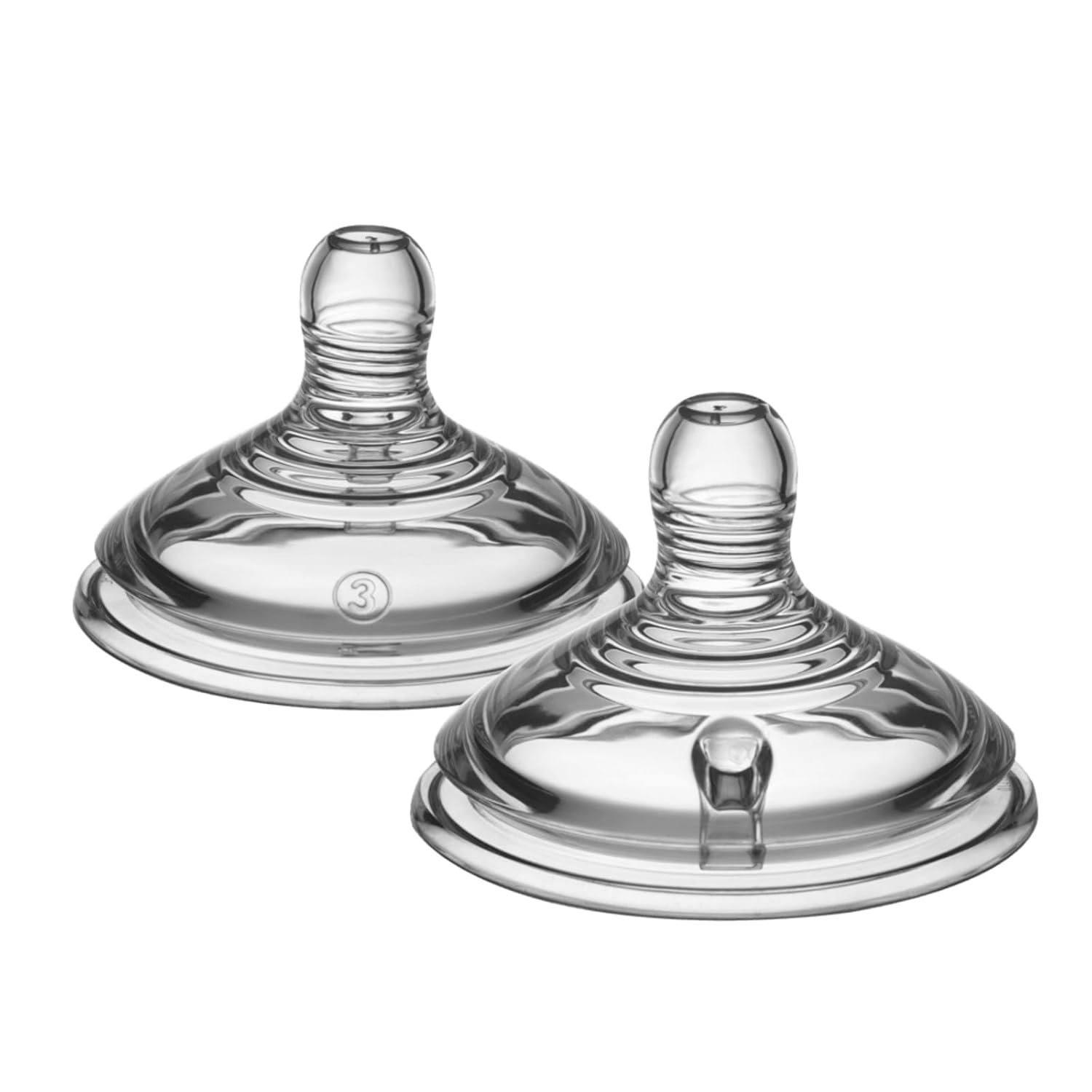 Tommee Tippee Natural Start Baby Bottle Nipples, Breast-Like for A Natural Latch, Anti-Colic Valve, Soft Silicone, Slow Flow, 0+ Months, Pack of 2