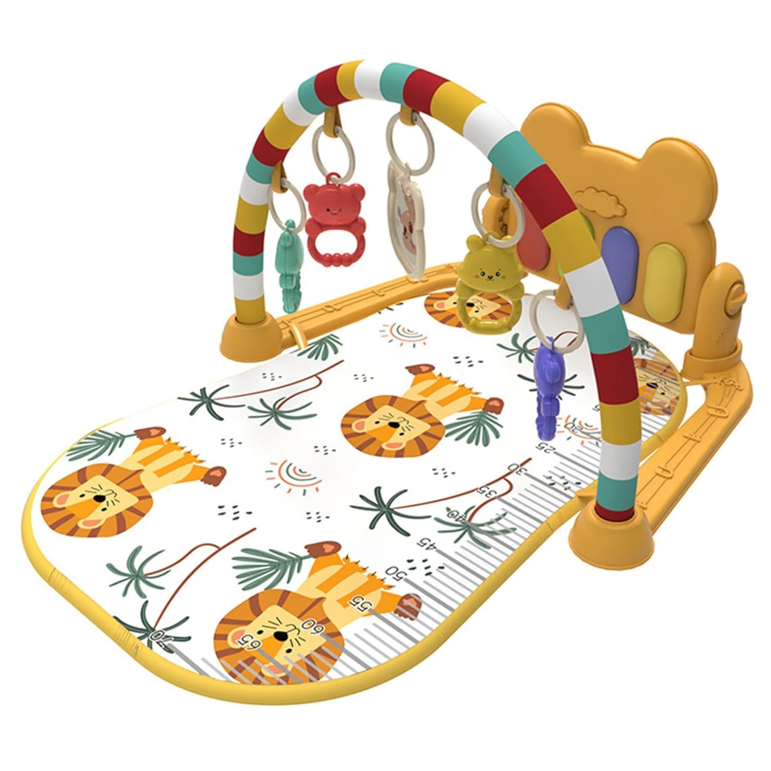 Baby Activity Center with Music and Light Easy and Safe Baby Gym Play Mat with Hanging Newborns Kids Activity Center