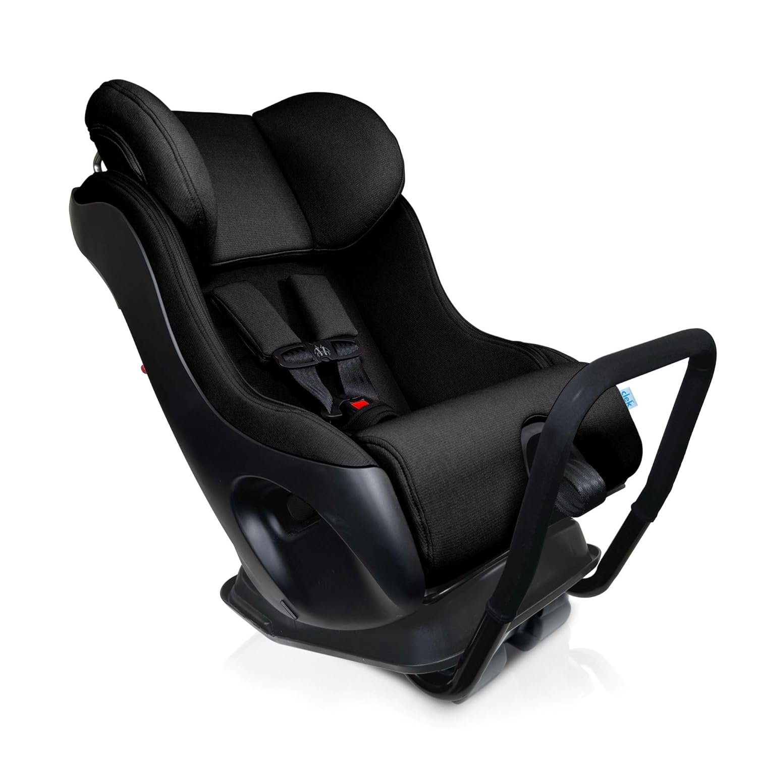 Clek Fllo Convertible Car Seat – Compact Design for 3-Across Seating, Extended Rear-Facing with Anti-Rebound Bar and Flame Retardant-Free (Railroad Ziip)
