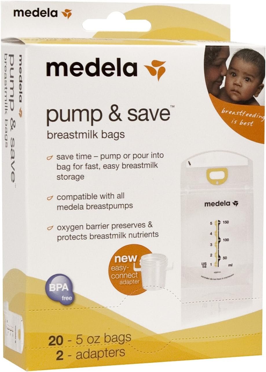 Medela Breast Pump and Save Breast Milk Bags, 20 Count