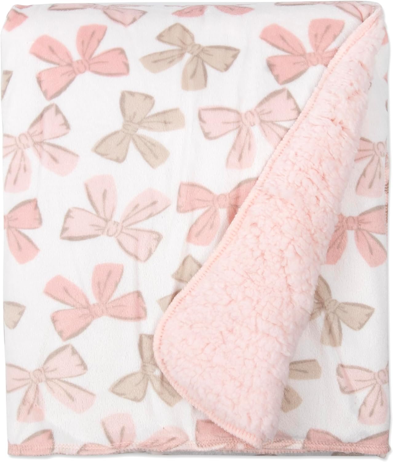 Baby Essentials Sherpa Fleece Baby Blanket 35×30 – Super Soft, Warm Reversible Baby Blankets for Newborns, Infants, Toddlers, and Nursery