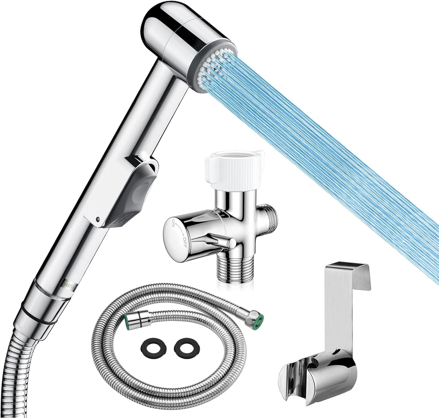 Handheld Bidet Sprayer for Toilet – Durable ABS Bathroom Jet for Feminine Hygiene, Baby Cloth Diaper Washer & Pet Bathing – Lightweight Toilet Attachment with Hose, Easy DIY Installation
