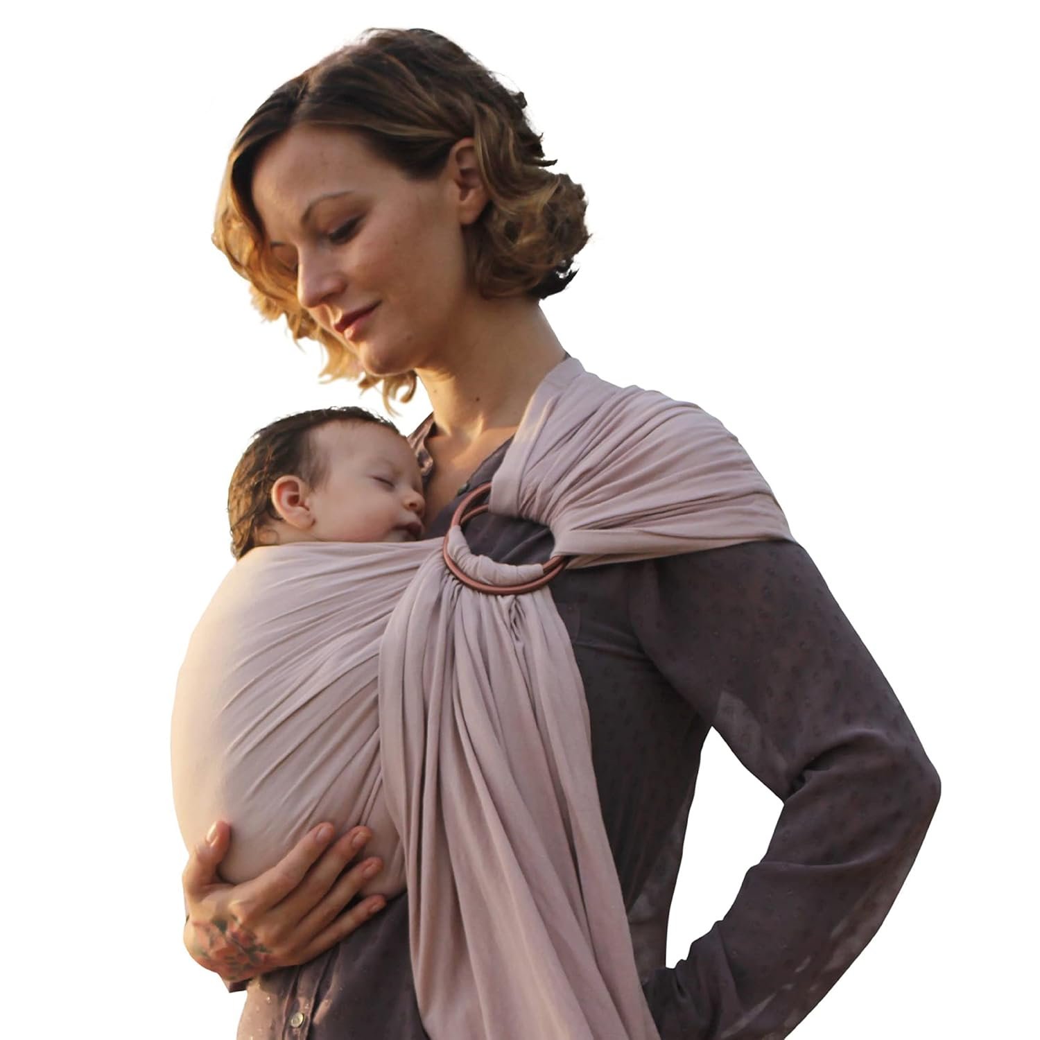 Nalakai Ring Sling Baby Carrier, Soft Linen Baby Sling, Baby Wrap, Comfort, Style, and Giving Back – Carry Your Little One with Love
