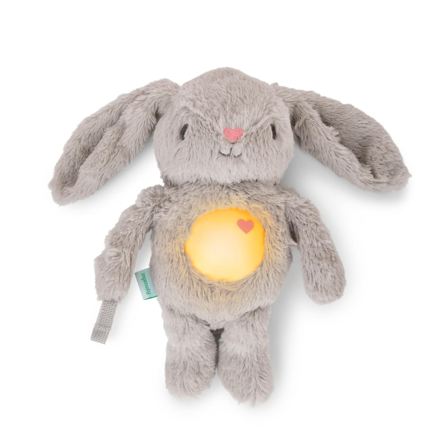 Ingenuity Sylvi Cuddle Pal Daytime Baby Soother​, Cry Activated, 8 Soothing Songs, 0+M – Plush Bunny