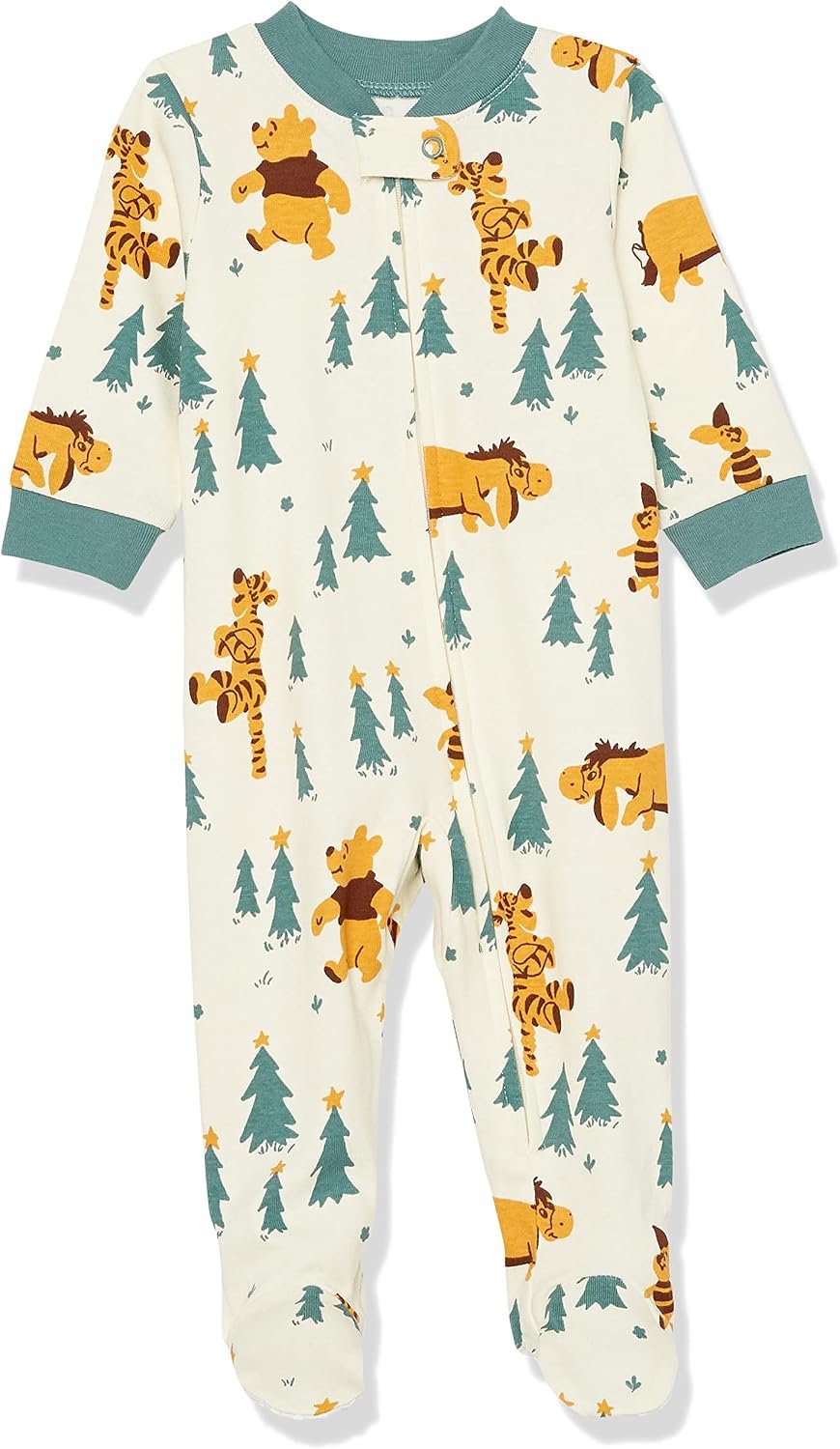 Amazon Essentials Disney | Marvel | Star Wars Unisex Babies, Toddlers and Kids’ Footed Sleepers, Zip Up Pajamas, Multipacks
