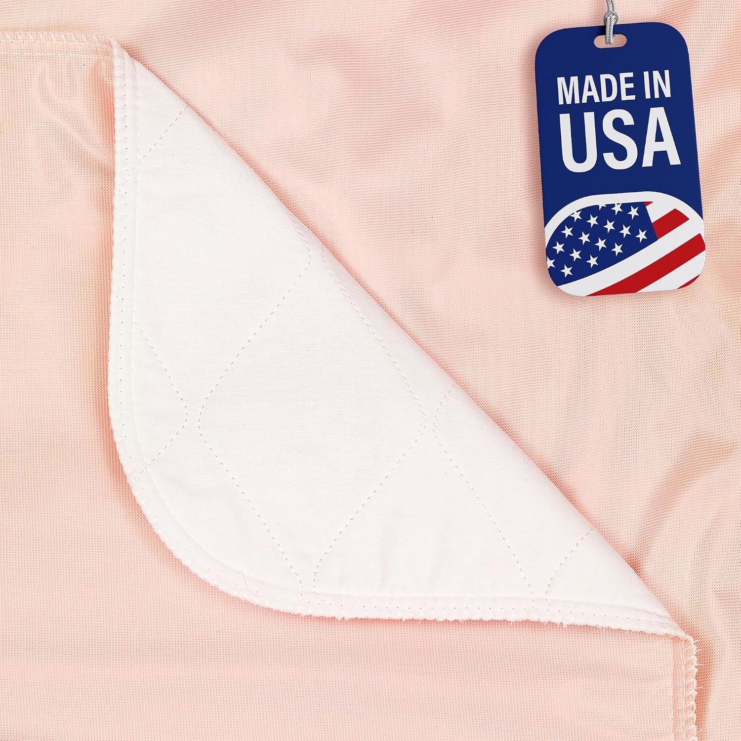 USA Made- Beck’s Classic Washable Underpads, 34 x 36 (1 Pk Pink) – Absorbent Reusable Bedwetting Incontinence Pads for Kids, Adults, Elderly, Cats or Dogs- Waterproof Pad for Bed, Couch, Sofa, Floor