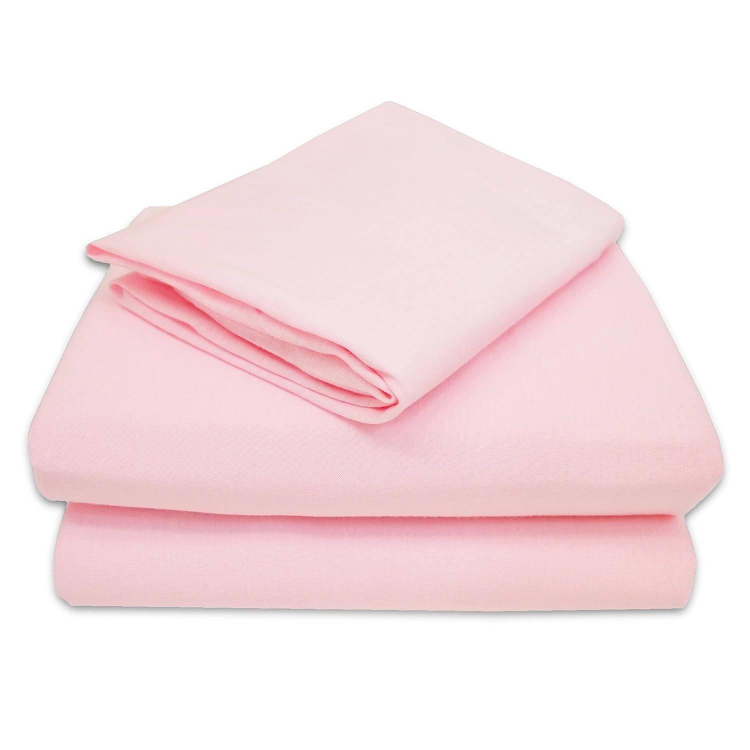 American Baby Company 28″ x 52″ 100% Natural Cotton Jersey Knit Toddler/Crib Sheet Set – 3-Piece Soft & Breathable Crib/Toddler Bedding Set, Pink, for Girls and Boys