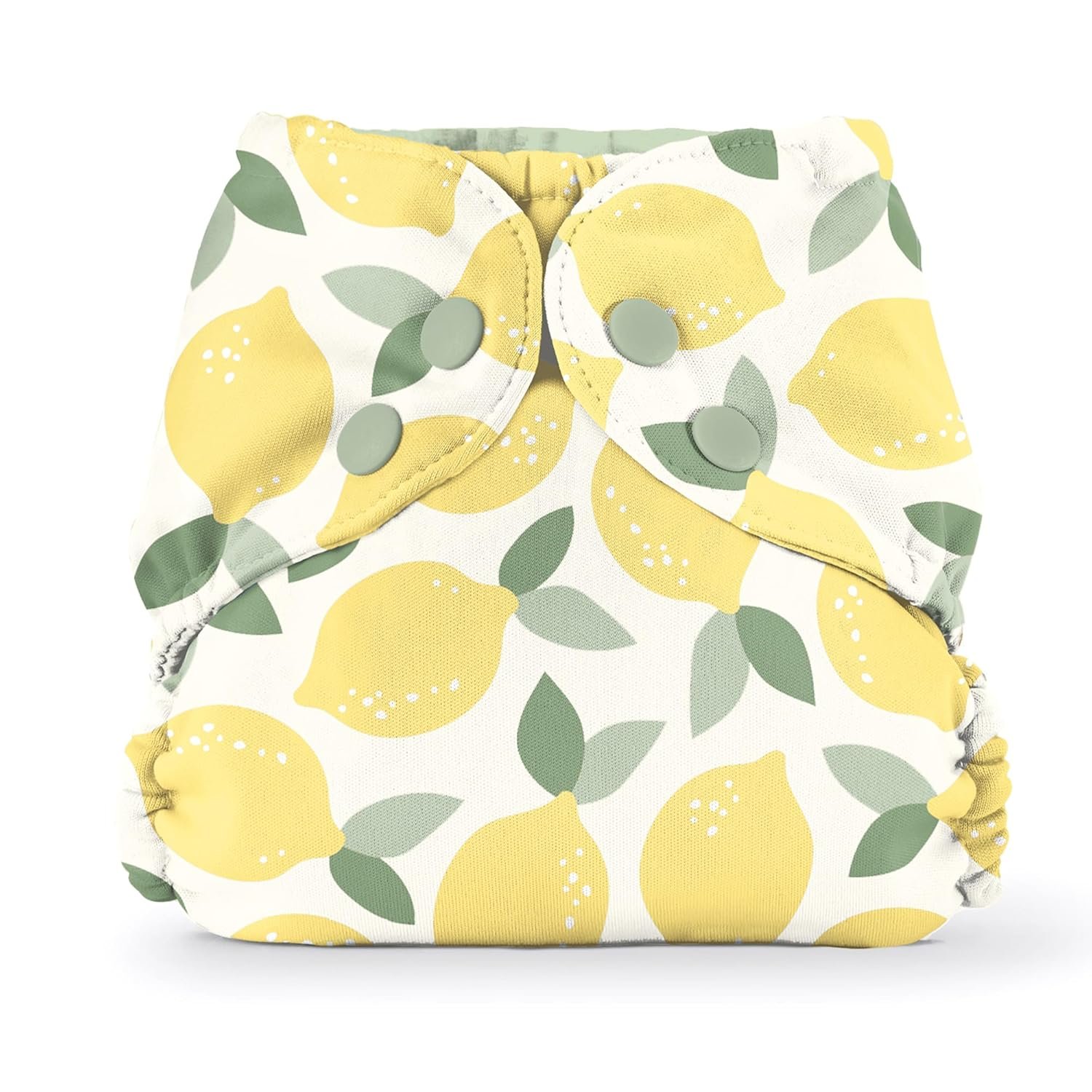 Esembly Cloth Diaper Cover – Reusable Swim Diaper, Waterproof, Breathable – Adjustable Outer Layer Over Absorbent Inner for Blowout Protection – Lemons, Size 1 (7-17lbs)