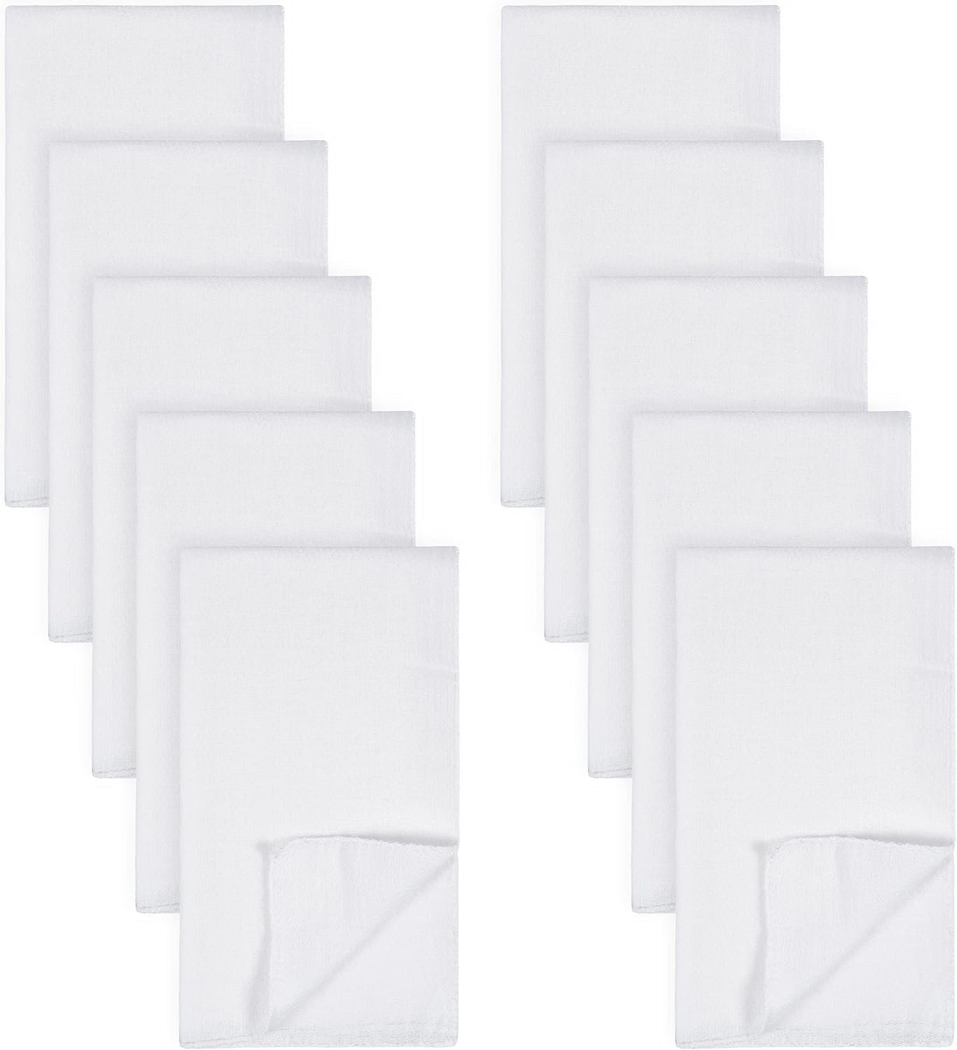 Gerber Unisex Baby Boys Girls Birdseye Flatfold Cloth Diapers Multipack White 10 Pack