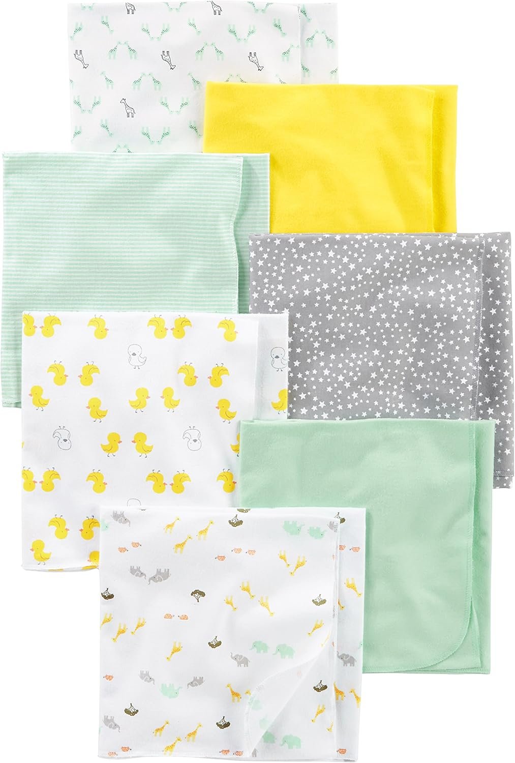 Simple Joys by Carter’s Unisex Babies’ Flannel Receiving Blankets, Pack of 7