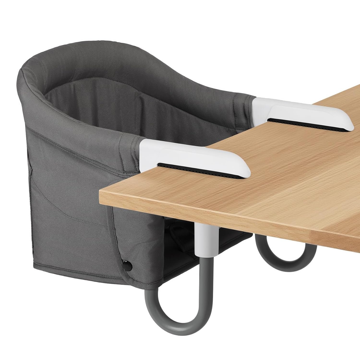 Hook On High Chair Portable & Foldable for Babies 6-36 Months Attach to Fast Table Clip On High Chair with Travel Bag – Compact Baby Feeding Seat for Home Dining & Travel (Grey)