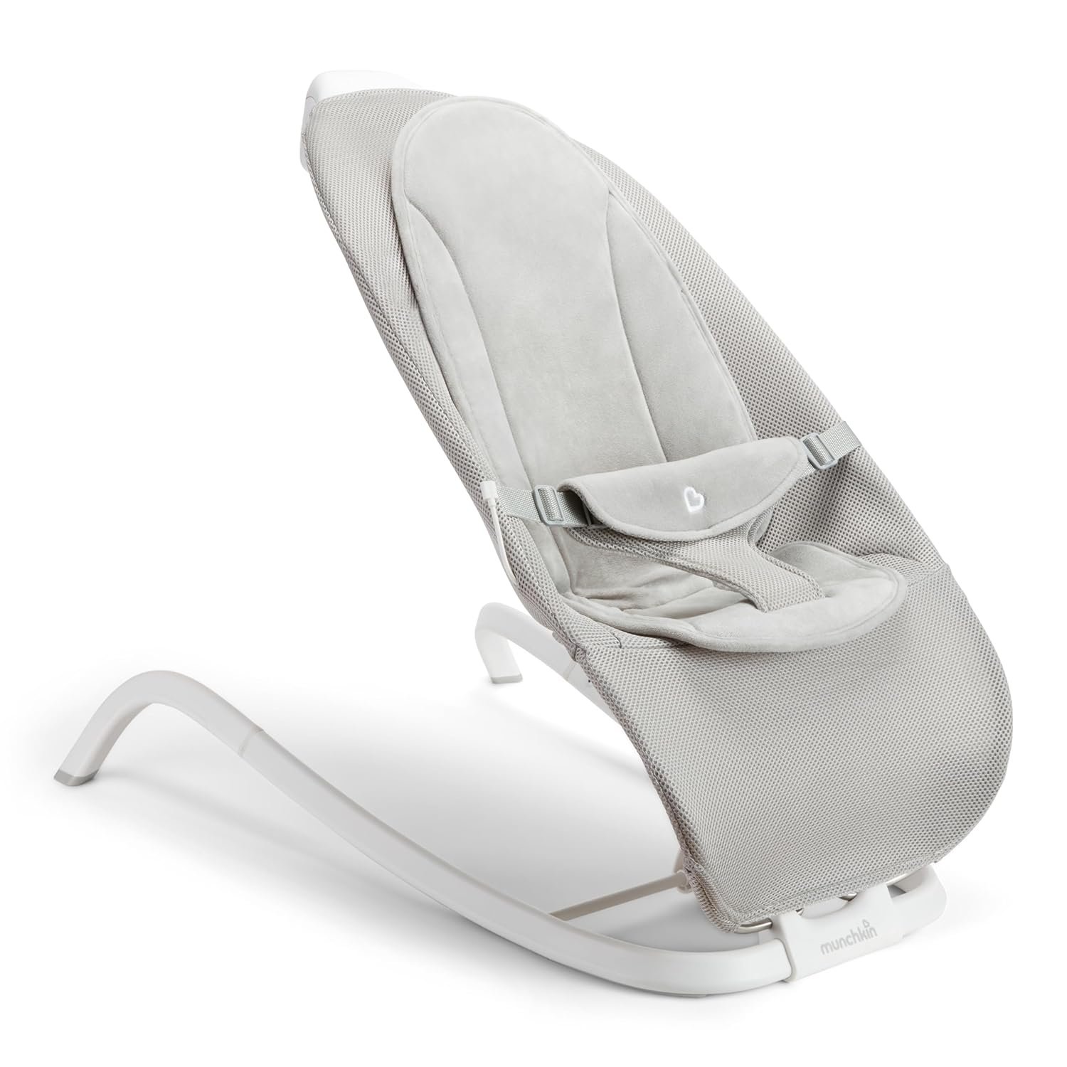 Munchkin® Electric Baby Bouncer & Rocker for Infants, Automatic Baby Rocker Seat with Soothing Sounds, Digital Touch Display, 3 Recline Positions, Grey