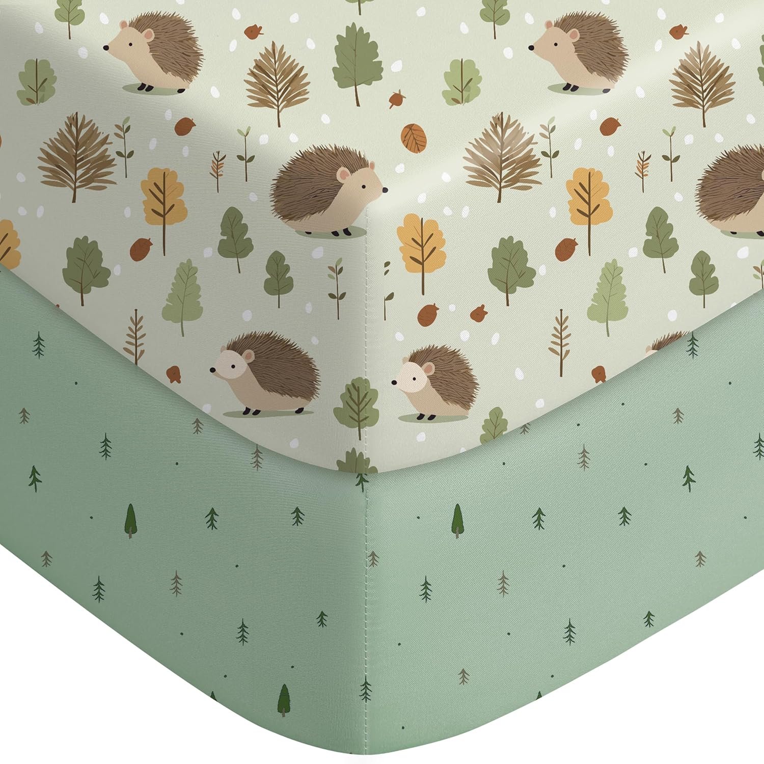 Baby Crib Sheets for Boys Girls Neutral, 2 Pack Crib Mattress Sheet for Standard Crib and Toddler Mattress, Super Soft Breathable Fitted Crib Sheet, 52″ x 28″