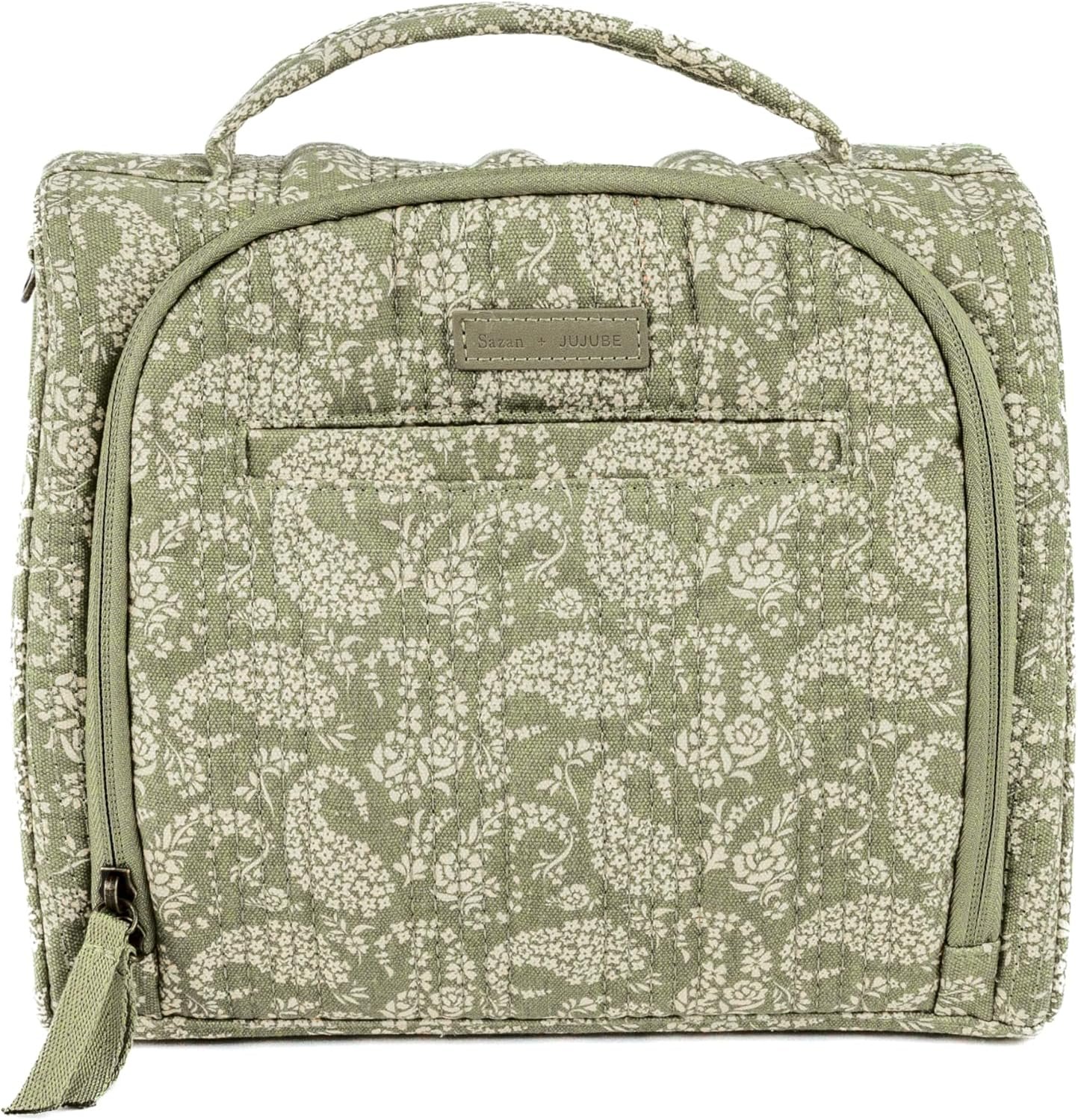 JuJuBe Insulated Bottle Bag, Breastmilk Cooler Bag Fits 3 Baby Bottles, Storage Tote for Nursing Mom, Daycare & Travel, Lunch Bag w/Handle & Shoulder Strap (Paisley Floral)